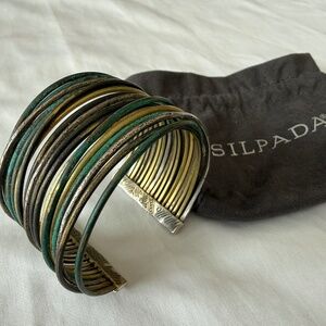 Silpada Fresco Cuff Bracelet Patina Brass  B3082